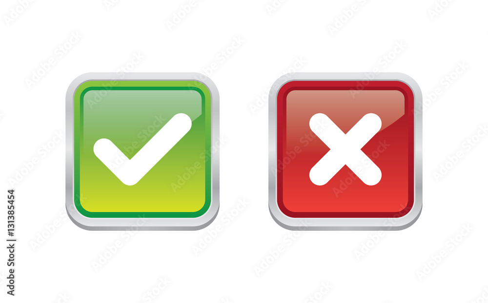 Glossy Yes or No Buttons Glossy Yes or No Buttons