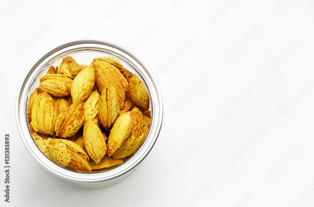 almonds nut on white almonds nut on white