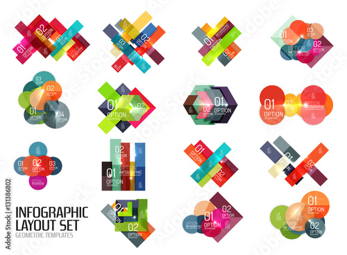 Set of buiness infographics templates