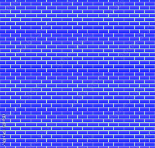 Background of Blue brick wall. seamless wallpaper vector illustration. colorful horizontal architecture