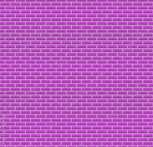 Background of Pink brick wall. seamless wallpaper vector illustration. colorful horizontal architecture