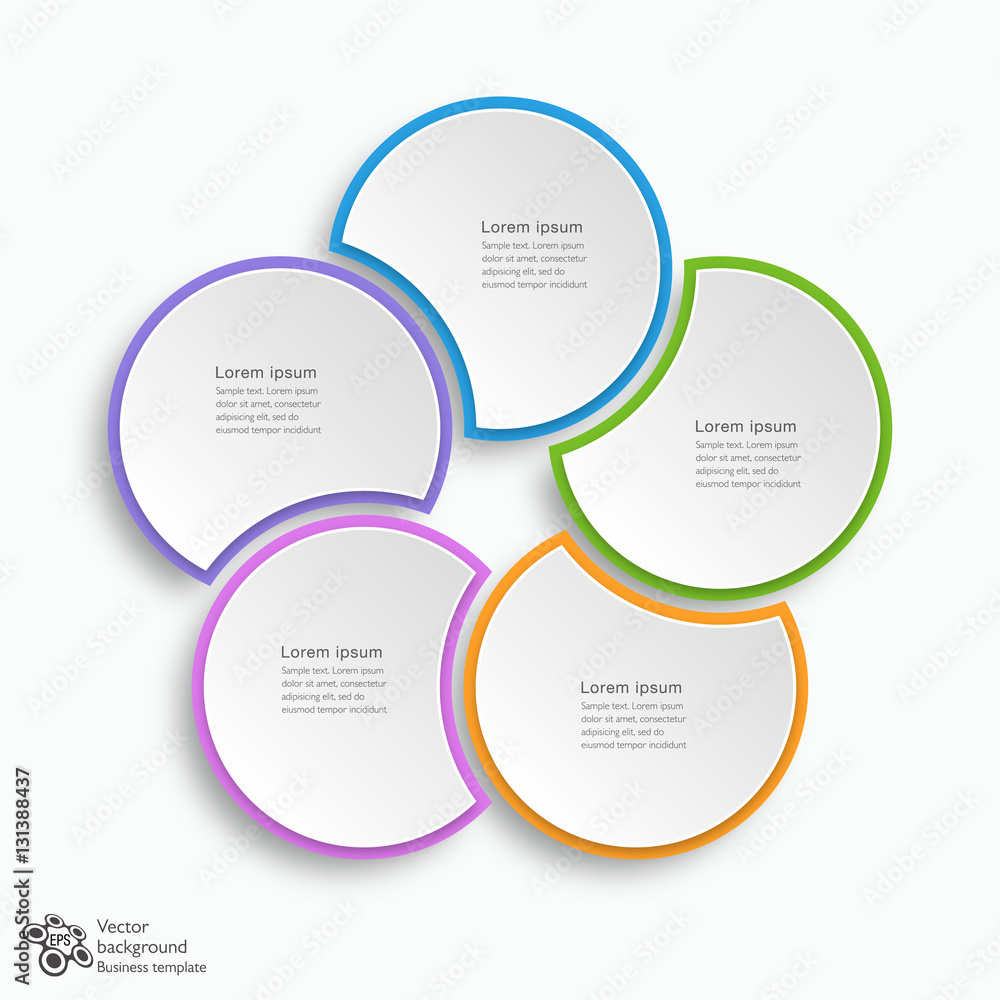 Business Chart Design 5-Step #Vector Graphic Business Chart Design 5-Step #Vector Graphic