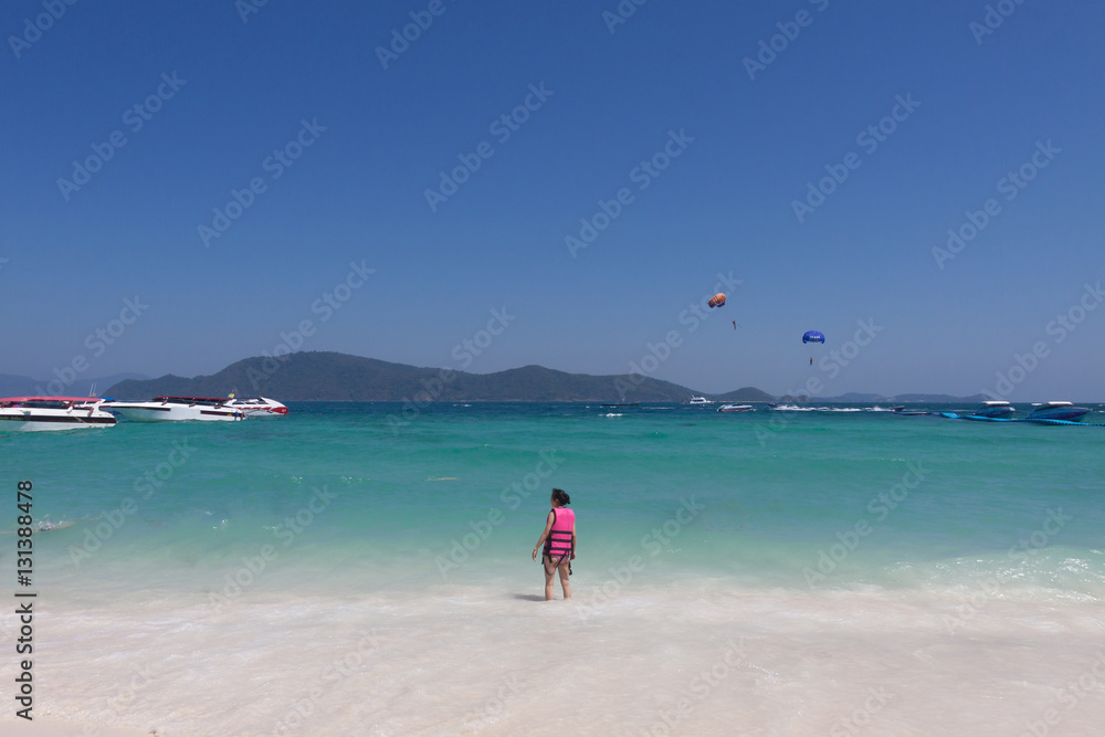 Beautiful sea and blue sky at Andaman sea,thailand