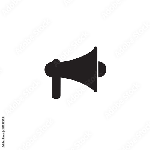 Megaphone icon. Megaphone Vector isolated on white background. Flat vector illustration in black. EPS 10