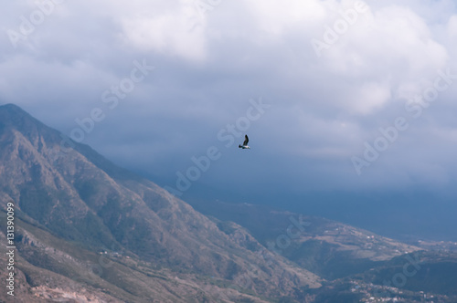 mountain view on a cloudy day