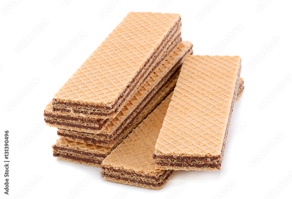 Wafer closeup on white Wafer closeup on white