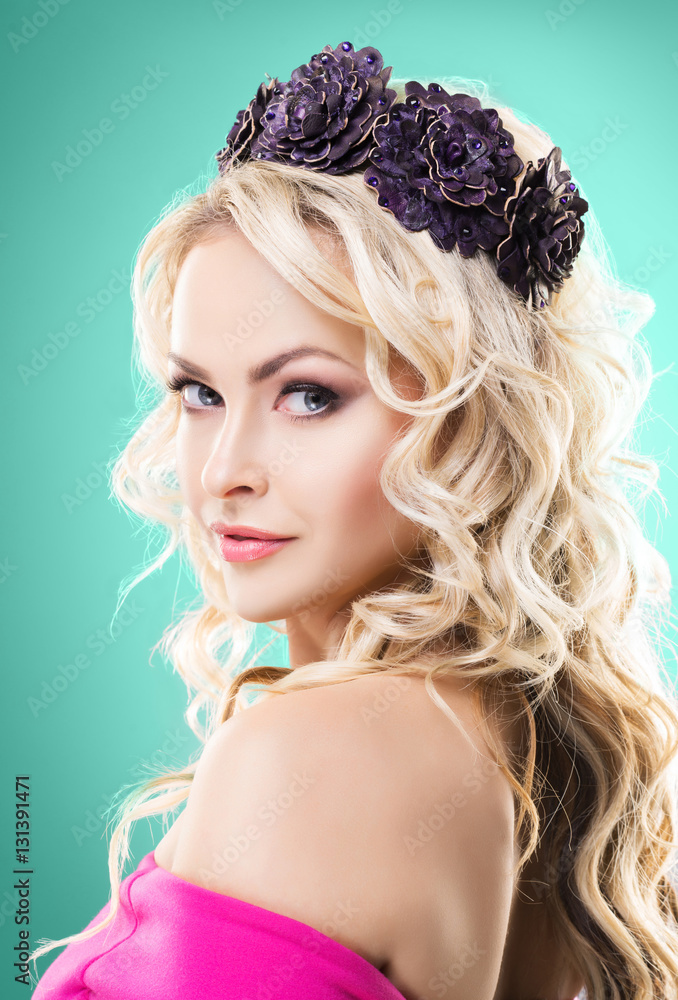 Portrait of an attractive blond woman in makeup Portrait of an attractive blond woman in makeup