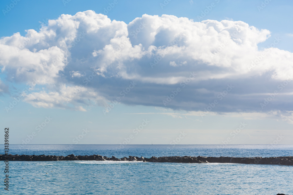 The coast of Atlantic ocean, ocean waves, winter on Tenerife The coast of Atlantic ocean, ocean waves, winter on Tenerife