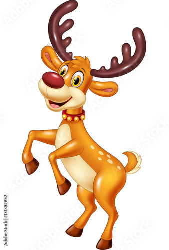 Cartoon baby deer jumping