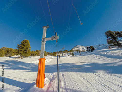 Illustration ski-lift. photo