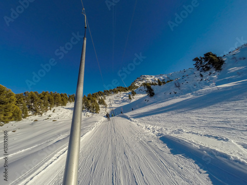 Illustration ski-lift. photo