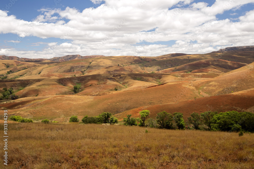 wavy deforested landscape of northwest Madagascar wavy deforested landscape of northwest Madagascar