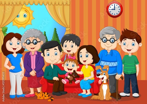 Big family with grandparents