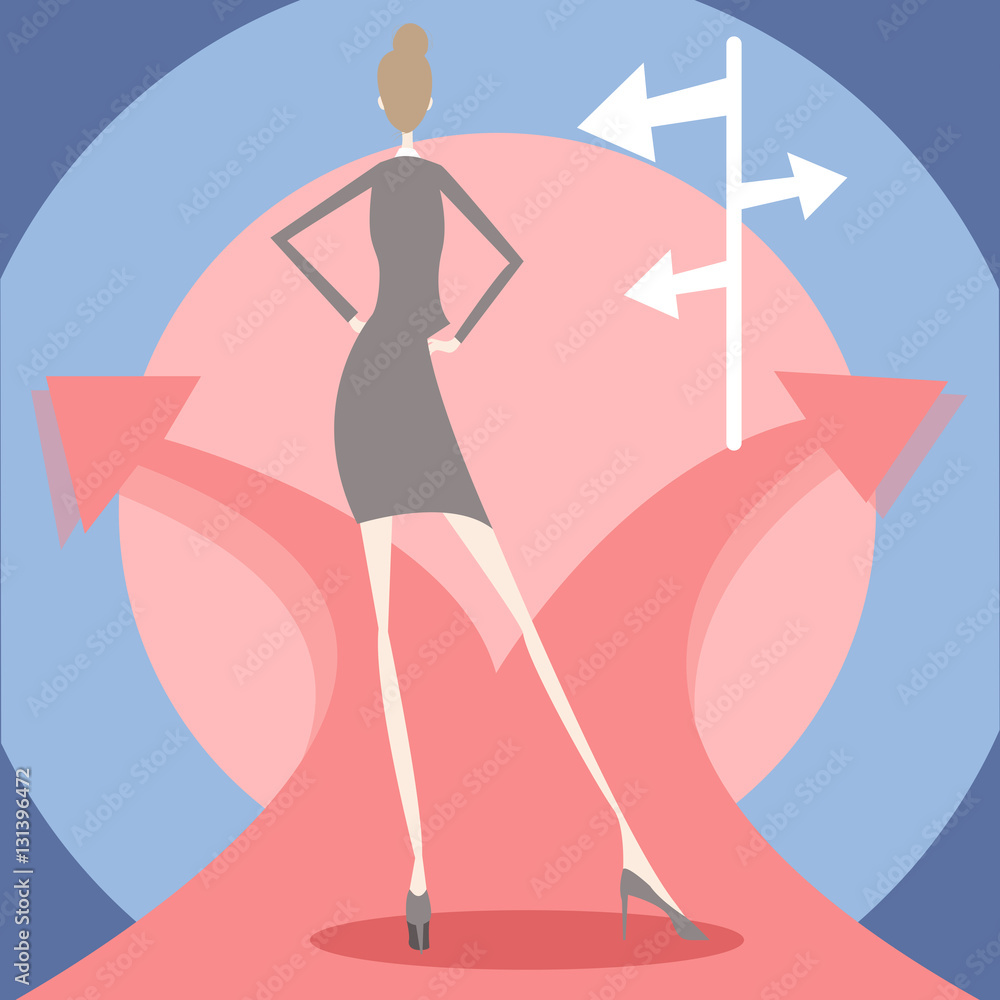 businesswoman selecting the best solution businesswoman selecting the best solution