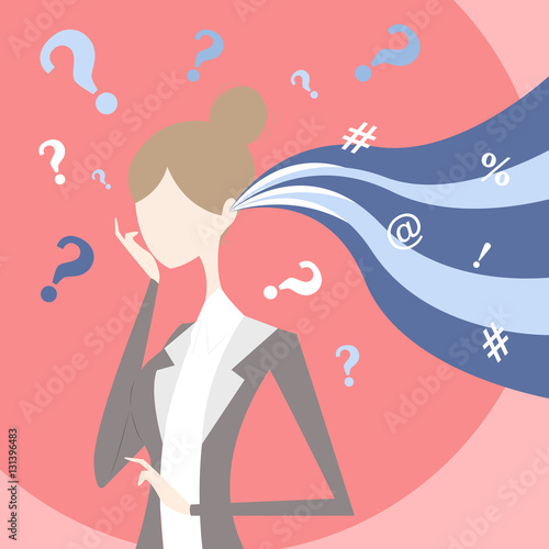 businesswoman is feel confuse