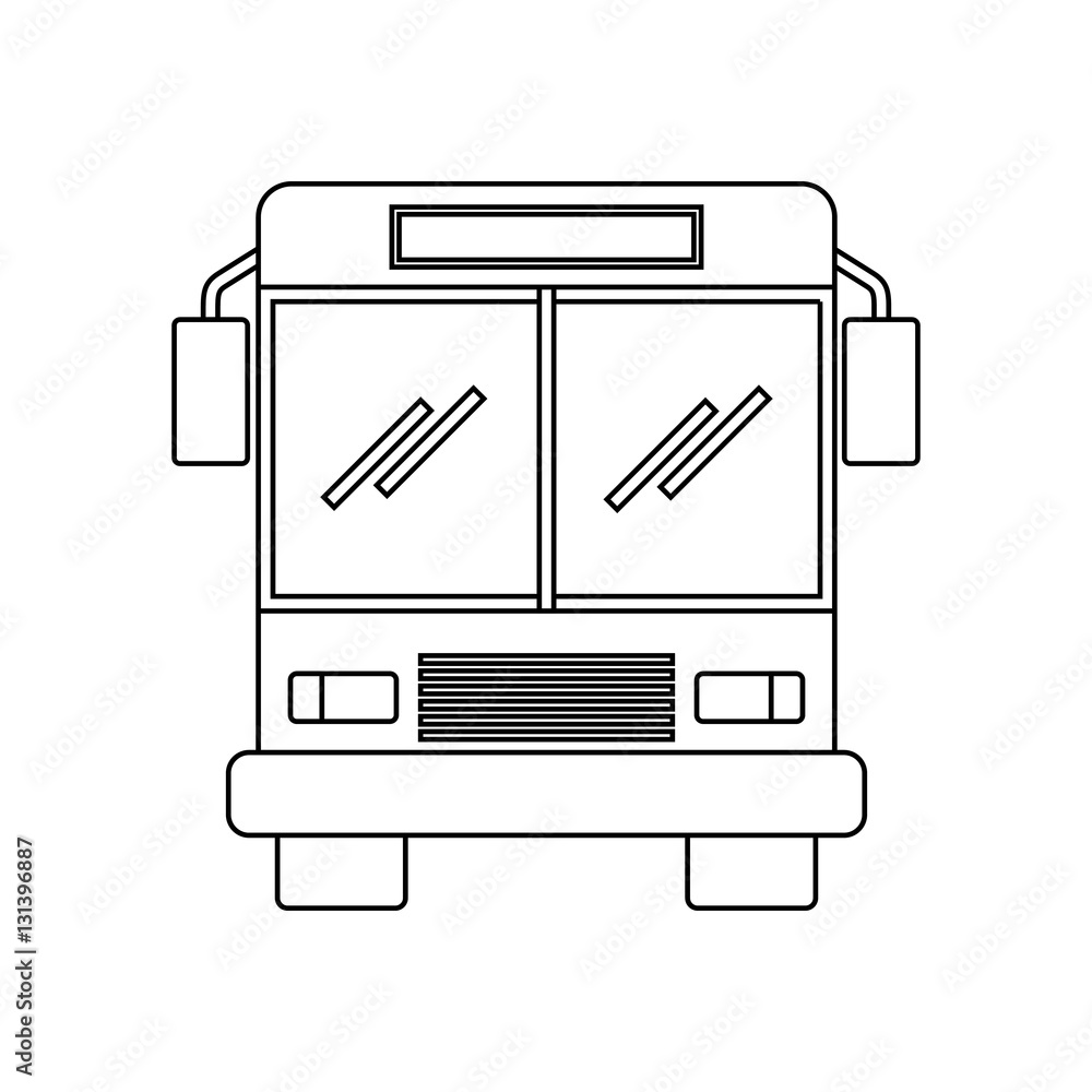 bus vehicle icon over white background. vector illustration bus vehicle icon over white background. vector illustration
