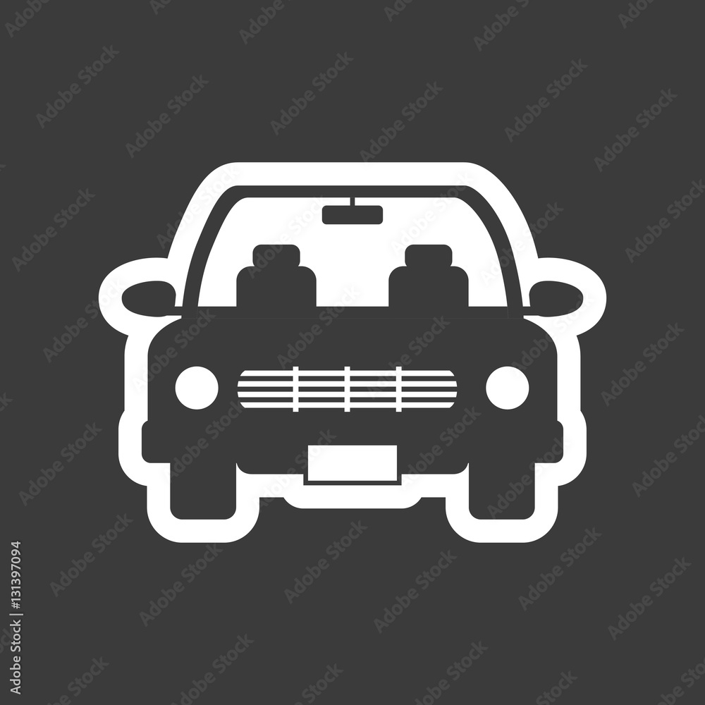 car vehicle icon over black background. vector illustration car vehicle icon over black background. vector illustration