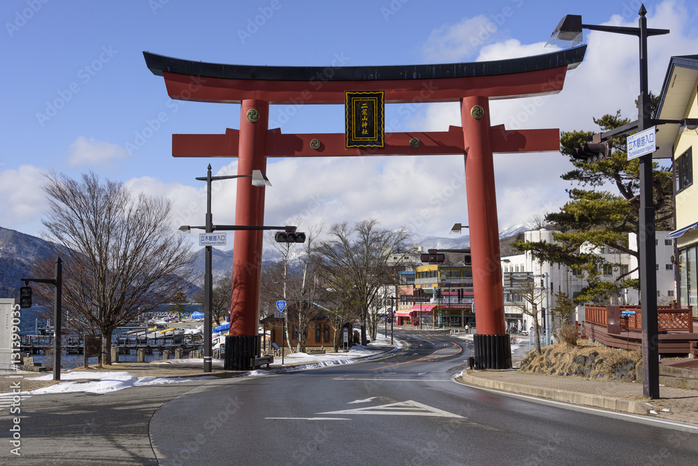 Futarasan shrine Torii - Nikko Chuzenjiko,Tachiki Kannon Temple