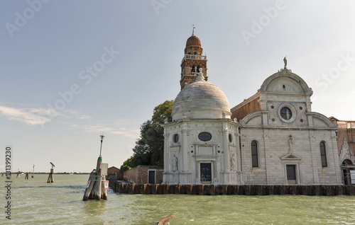 San Michele cemetery church in Venice, Italy.