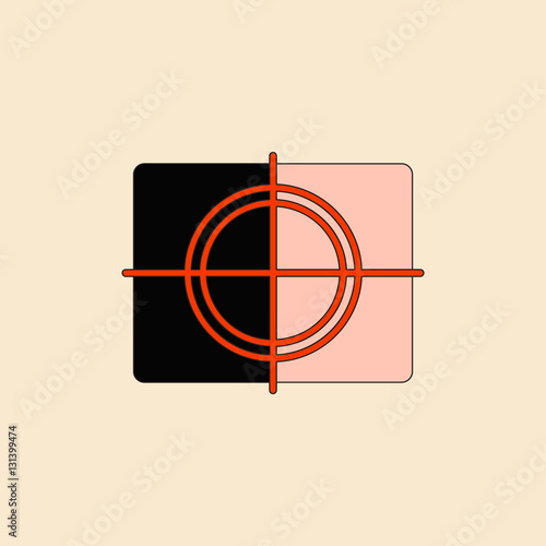 cinema film frame Vector illustration in flat style movie film strip and focusing screen