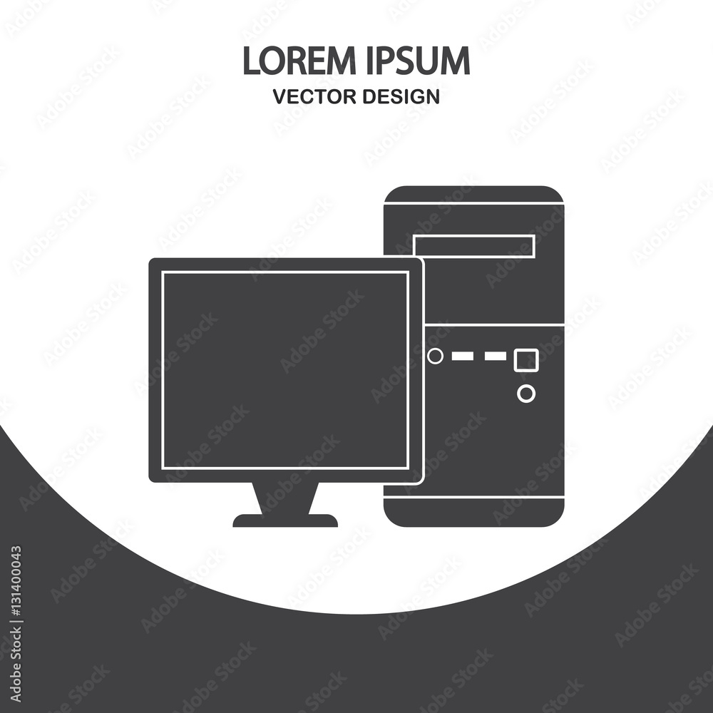 Personal Computer icon. Simple design for web and mobile Personal Computer icon. Simple design for web and mobile