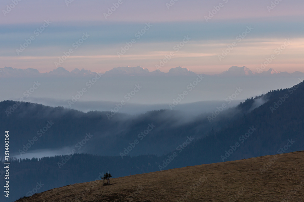 Les Alpes vues des Vosges Les Alpes vues des Vosges