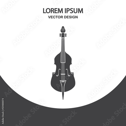 Contrabass music instrument icon. Simple design for web and mobile