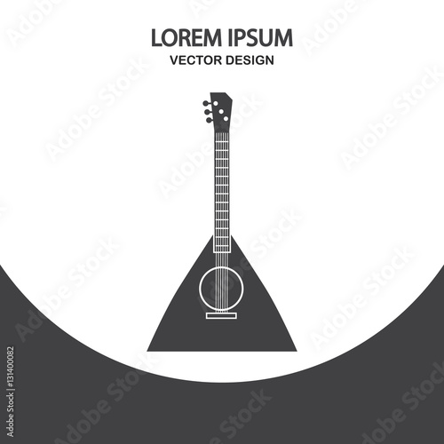 Balalaika music instrument icon. Simple design for web and mobile