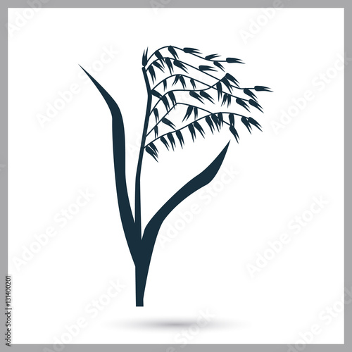 Oats agriculture crop icon. Simple design for web and mobile