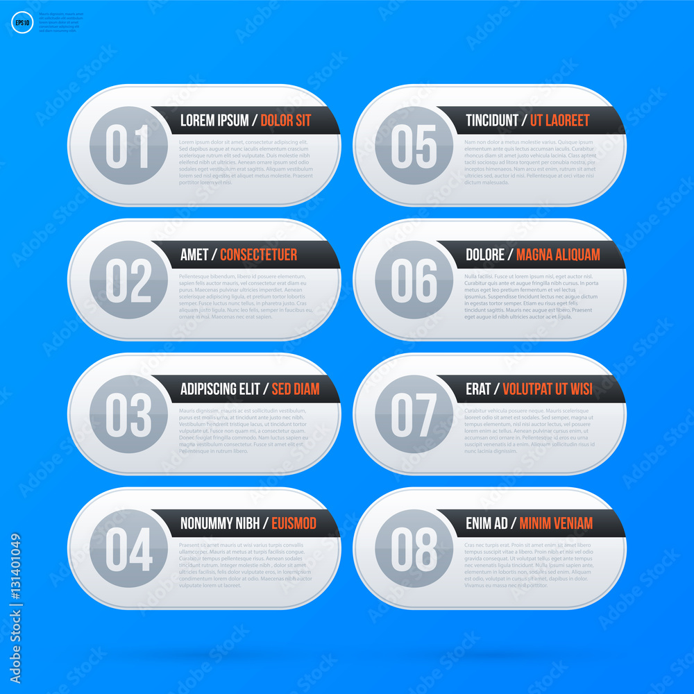 Corporate business banners and options template on bright blue background. Useful for presentations and advertising. Corporate business banners and options template on bright blue background. Useful for presentations and advertising.