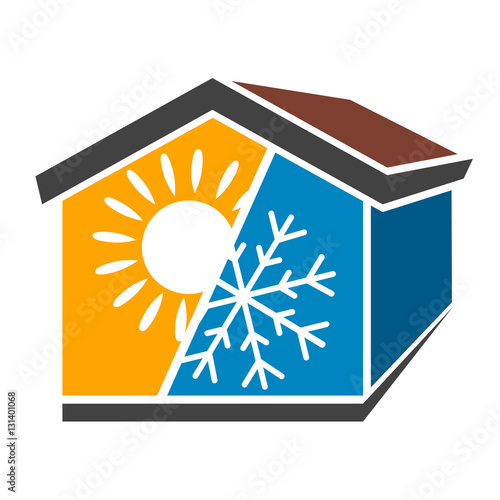 Air conditioning house vector