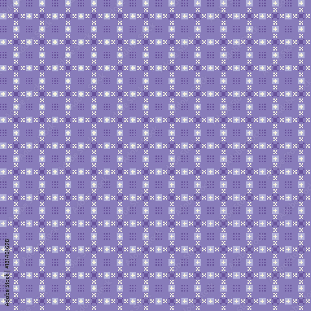 Cute pixelated pattern with simple geometric shapes. Useful for textile and interior design. Cute pixelated pattern with simple geometric shapes. Useful for textile and interior design.