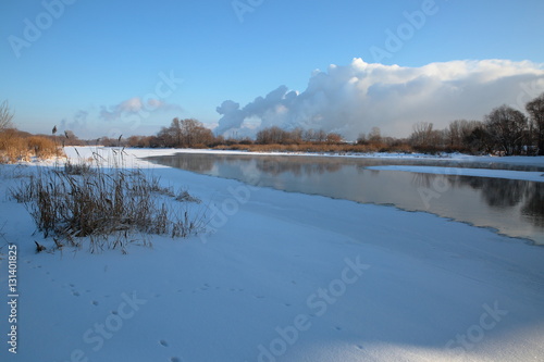 Winter river landscape. © sangri