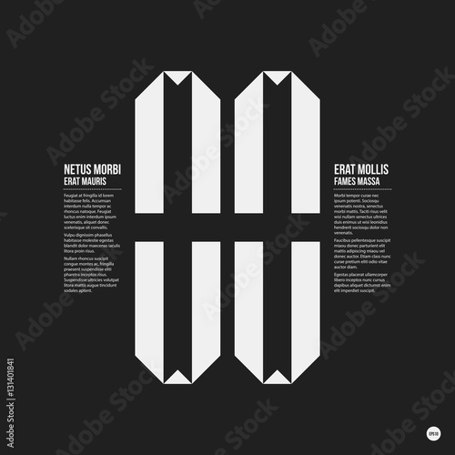 Monochrome options template in strict contrast style. Useful for presentations and web design.