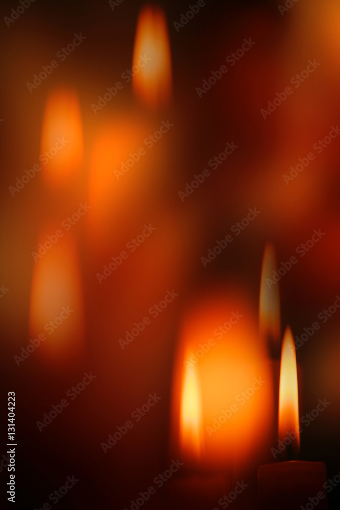 Background of Burning Candles, selective focus Background of Burning Candles, selective focus