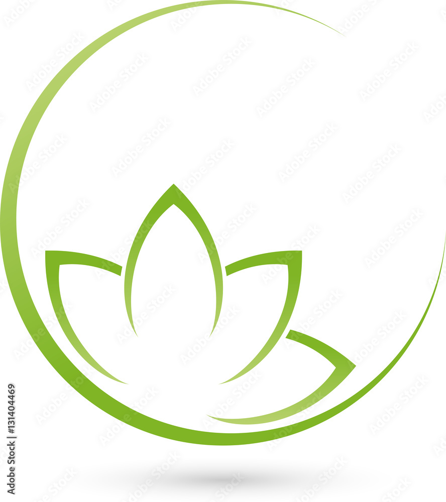 Blätter und Kreis, Pflanze Logo, Bio, Heilpraktiker