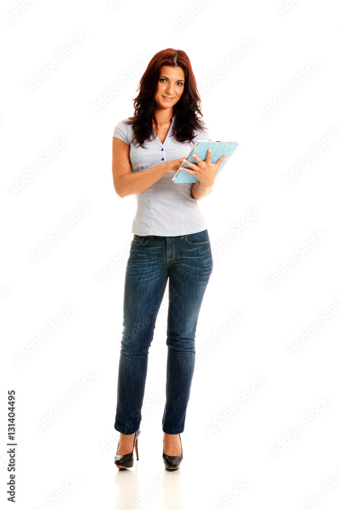 Business woman with tablet Business woman with tablet