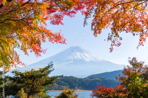 Autumn season and Mount fuji