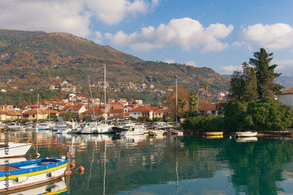 View of Marina Kalimanj in Tivat, Montenegro
