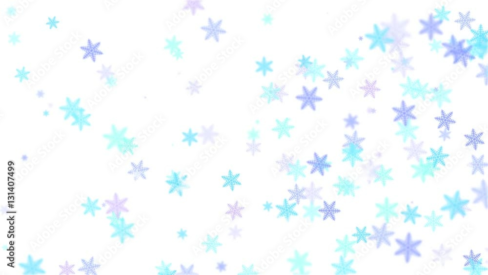 Multi-colored snowflakes fly in the wind. Alpha channel Multi-colored snowflakes fly in the wind. Alpha channel