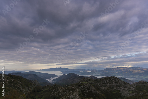 Picos de Europa en Covadonga (Asturias, España).