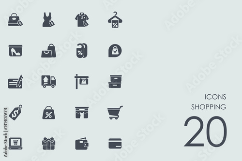 Set of shopping icons