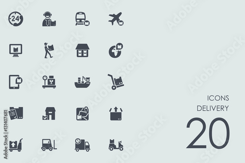 Set of delivery icons