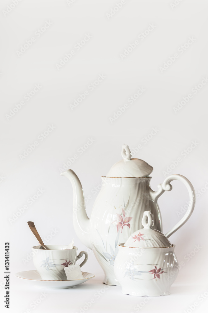 Teapot and cup