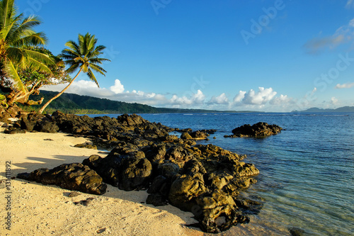 Coastline in Lavena village on Taveuni Island, Fiji © donyanedomam