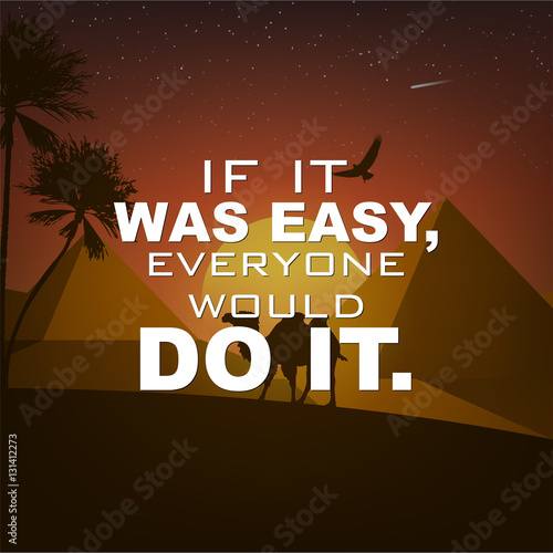 Motivational poster with nature background