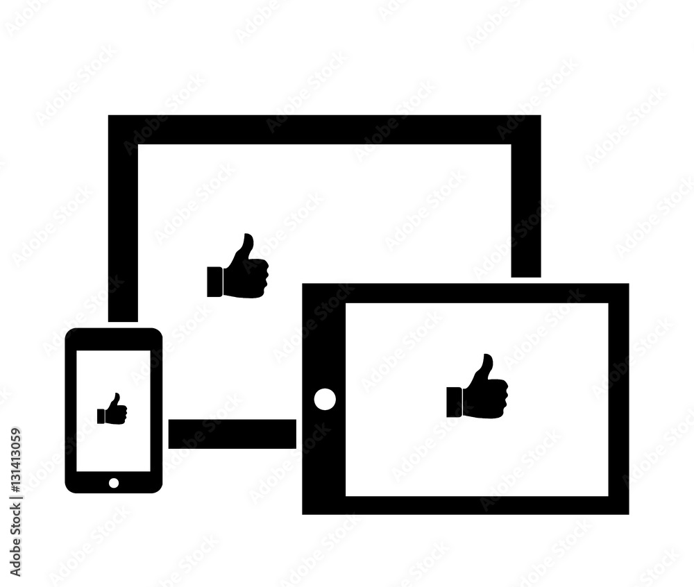 Fototapeta premium Ecrans réseaux sociaux