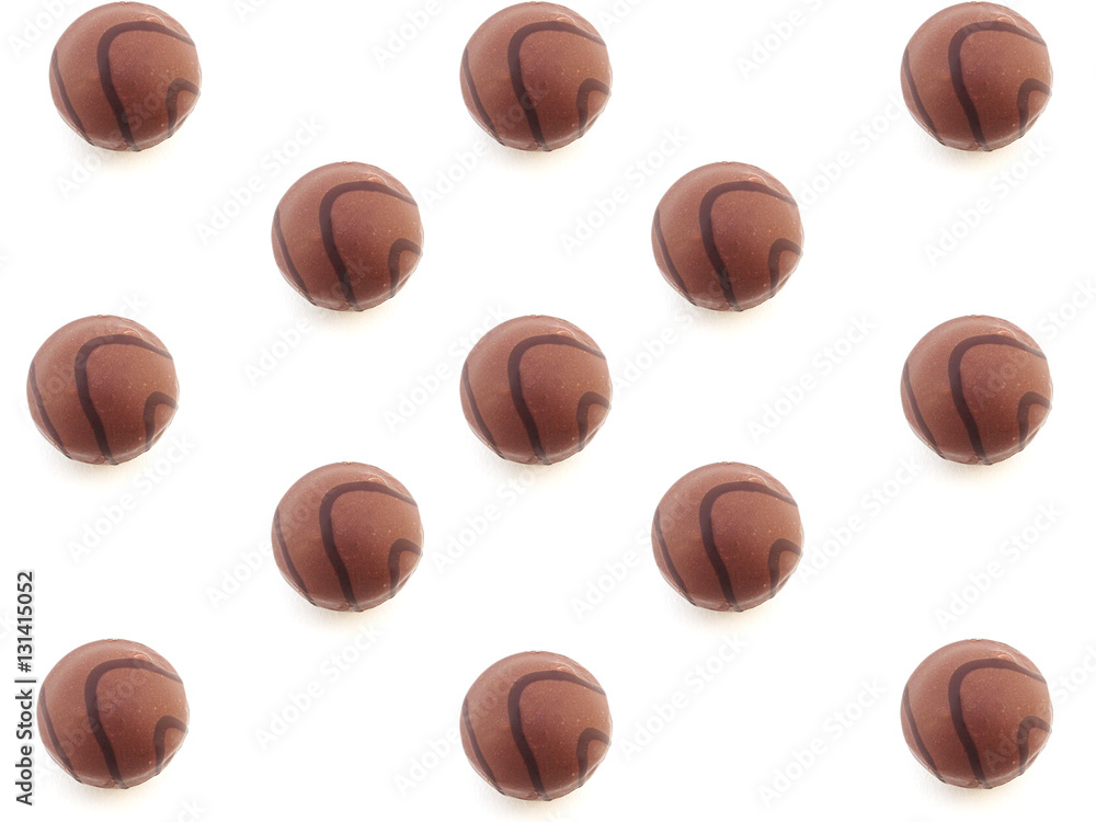 Fototapeta premium chocolate candies isolated. mock up. Pattern.