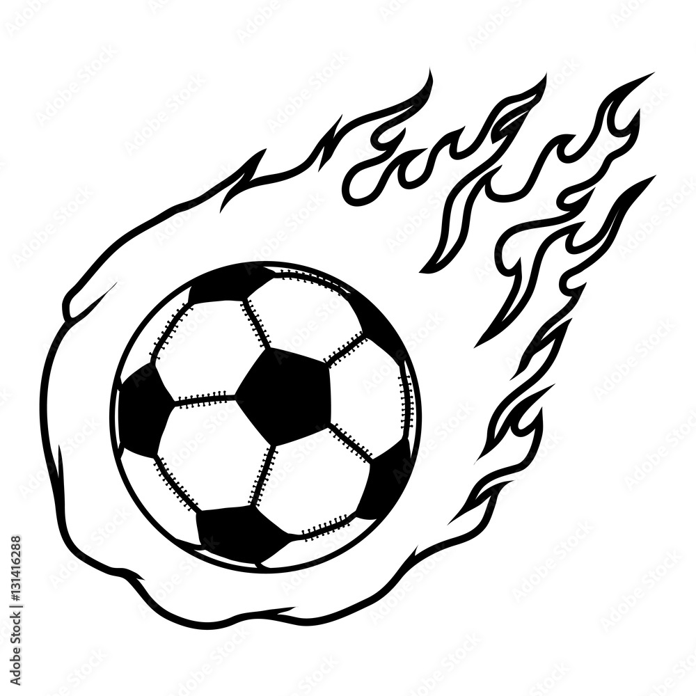 Soccer Ball On Fire Drawing vlr.eng.br