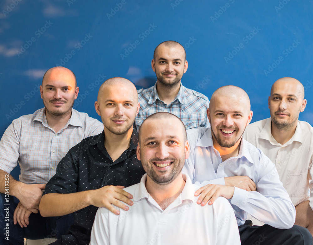 Young bald people